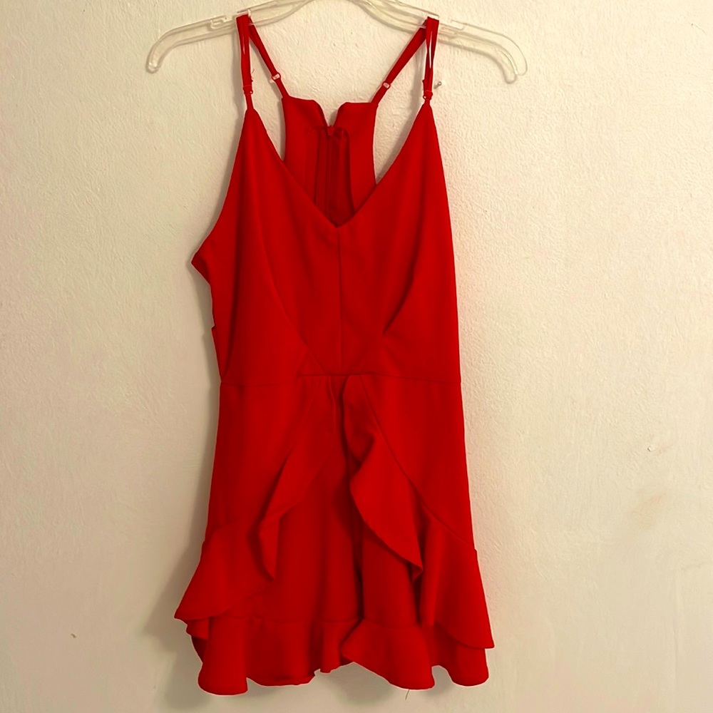 Red short romper